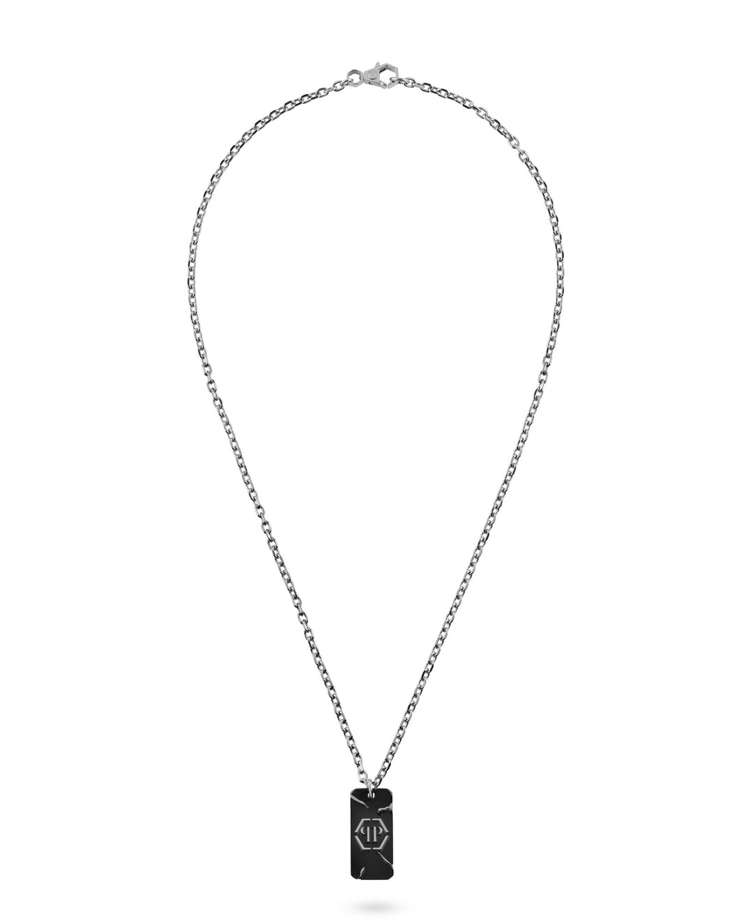 Philipp Plein Herren Kette Halskette Edelstahl silber PLEIN TAG PJ0AA17NU