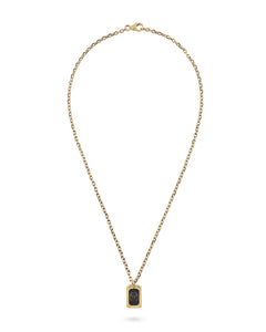 Philipp Plein Herren Kette Halskette Edelstahl IP Gold PLEIN TAG PJ0AA18NU