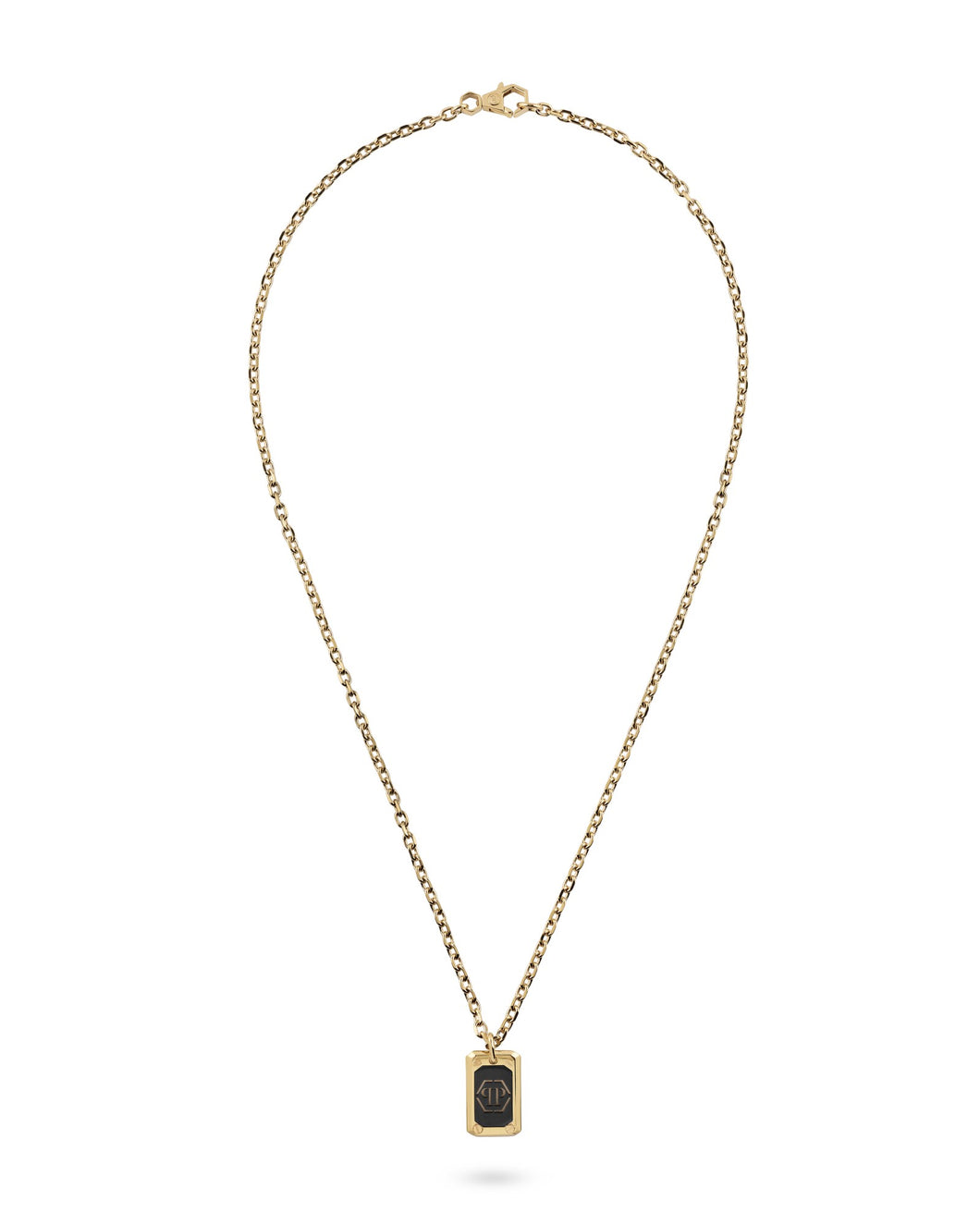 Philipp Plein Herren Kette Halskette Edelstahl IP Gold PLEIN TAG PJ0AA18NU