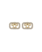 Laden Sie das Bild in den Galerie-Viewer, Philipp Plein Damen Ohrringe Edelstahl IP Gold PLEIN LETTERING PJ1AA26EU