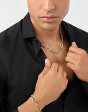 Laden Sie das Bild in den Galerie-Viewer, Philipp Plein Unisex Kette Halskette Edelstahl IP Gold PLEIN LETTERING PJ1AA29NU