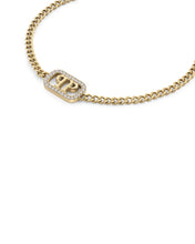 Laden Sie das Bild in den Galerie-Viewer, Philipp Plein Damen Armband Armkette Edelstahl IP Gold PLEIN LETTERING PJ1AA30BU