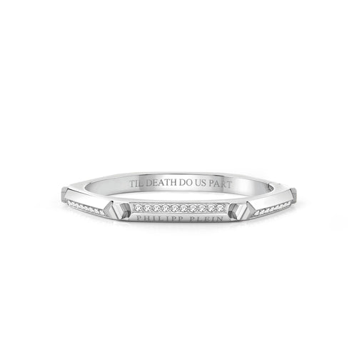 Philipp Plein Damen Armband Armreif Edelstahl silber THE PLEIN CUFF PJ1EA09BL