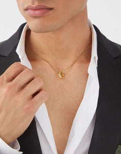 Philipp Plein Herren Kette Halskette Edelstahl IP Gold THE PLEIN CUFF PJ1EA16NU