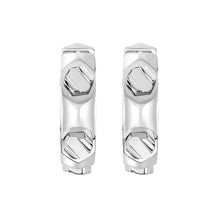 Laden Sie das Bild in den Galerie-Viewer, Philipp Plein Damen Ohrringe Creolen Edelstahl silber THE PLEIN CUFF PJ1EA21EU