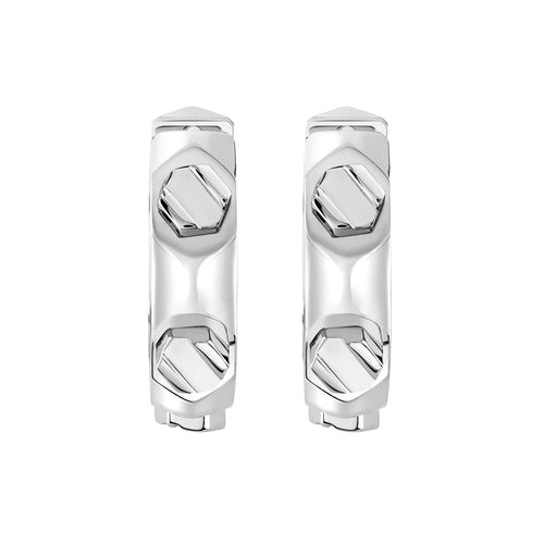 Philipp Plein Damen Ohrringe Creolen Edelstahl silber THE PLEIN CUFF PJ1EA21EU