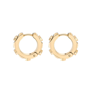 Philipp Plein Damen Ohrringe Creolen Edelstahl IP Gold THE PLEIN CUFF PJ1EA22EU