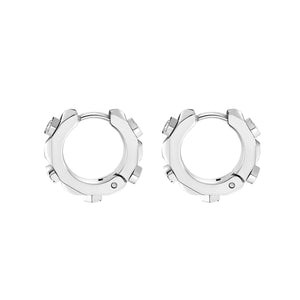Philipp Plein Damen Ohrringe Creolen Edelstahl silber THE PLEIN CUFF PJ1EA24EU