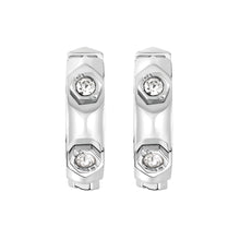 Laden Sie das Bild in den Galerie-Viewer, Philipp Plein Damen Ohrringe Creolen Edelstahl silber THE PLEIN CUFF PJ1EA24EU