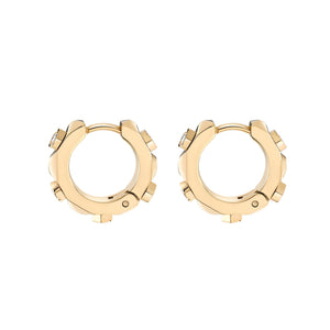 Philipp Plein Damen Ohrringe Creolen Edelstahl IP Gold THE PLEIN CUFF PJ1EA25EU