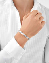 Laden Sie das Bild in den Galerie-Viewer, Philipp Plein Unisex Armband Armreif Edelstahl IP Gold PLEIN CUFF M PJ1EA34BM