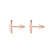 Laden Sie das Bild in den Galerie-Viewer, Philipp Plein Damen Ohrringe Edelstahl IP Rose Gold PLEIN MINI LOGO PJ2EA13EU