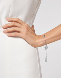 Philipp Plein Damen Armband Armkette Edelstahl silber SLIDING $KULL PJ3EA01BU