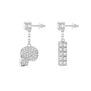 Philipp Plein Damen Ohrringe Ohrhänger Edelstahl silber SLIDING $KULL PJ3EA02EU