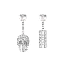 Laden Sie das Bild in den Galerie-Viewer, Philipp Plein Damen Ohrringe Ohrhänger Edelstahl silber SLIDING $KULL PJ3EA02EU