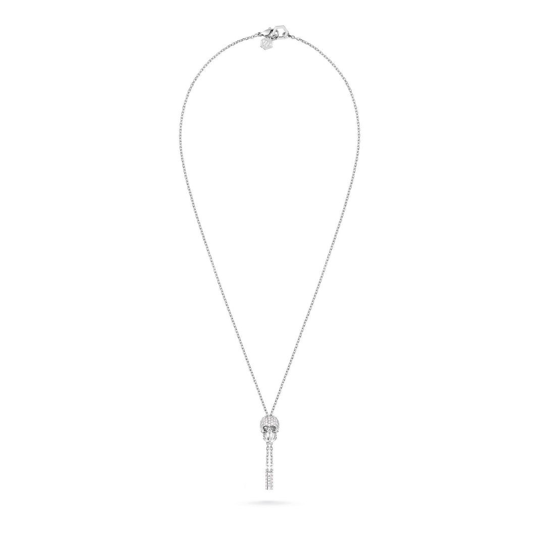 Philipp Plein Damen Kette Halskette Edelstahl silber SLIDING $KULL PJ3EA03NU