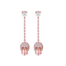 Laden Sie das Bild in den Galerie-Viewer, Philipp Plein Damen Ohrringe Edelstahl IP Rose Gold SLIDING $KULL PJ3EA05EU