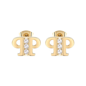 Philipp Plein Damen Ohrringe Ohrstecker Edelstahl IP Gold PP ELEMENTS PJ4EA03EU
