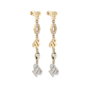 Philipp Plein Damen Ohrringe Ohrhänger Edelstahl IP Gold PP ELEMENTS PJ4EA05EU