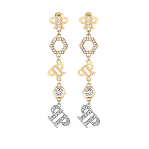 Philipp Plein Damen Ohrringe Ohrhänger Edelstahl IP Gold PP ELEMENTS PJ4EA05EU