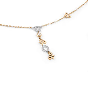 Philipp Plein Damen Kette Halskette Edelstahl IP Gold PP ELEMENTS PJ4EA07NU