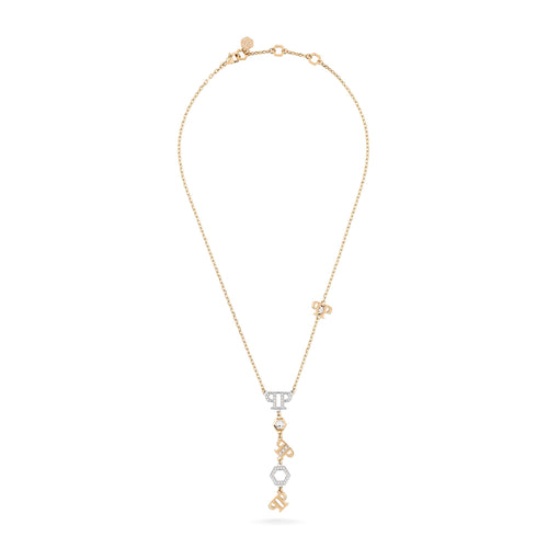 Philipp Plein Damen Kette Halskette Edelstahl IP Gold PP ELEMENTS PJ4EA07NU