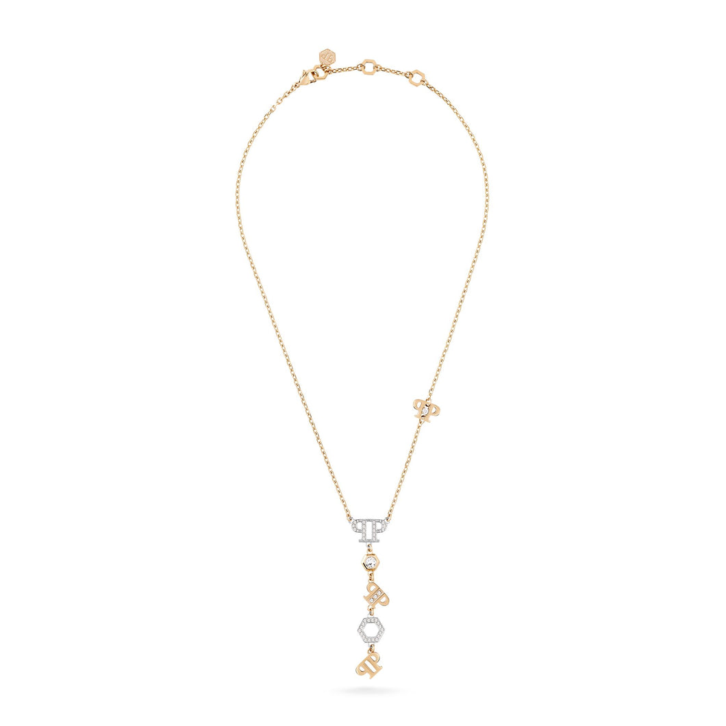 Philipp Plein Damen Kette Halskette Edelstahl IP Gold PP ELEMENTS PJ4EA07NU