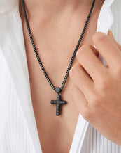 Laden Sie das Bild in den Galerie-Viewer, Philipp Plein Herren Kette Halskette Edelstahl IP Black PLEIN CRUCIFIX PJ5GA04NU