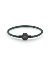 Laden Sie das Bild in den Galerie-Viewer, Philipp Plein Herren Armband Leder Edelstahl IP Gun PLEIN ENIGMA S PJ6GA01BS