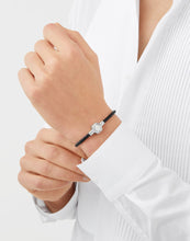 Laden Sie das Bild in den Galerie-Viewer, Philipp Plein Herren Armband Leder Edelstahl silber PLEIN ENIGMA S PJ6GA02BS
