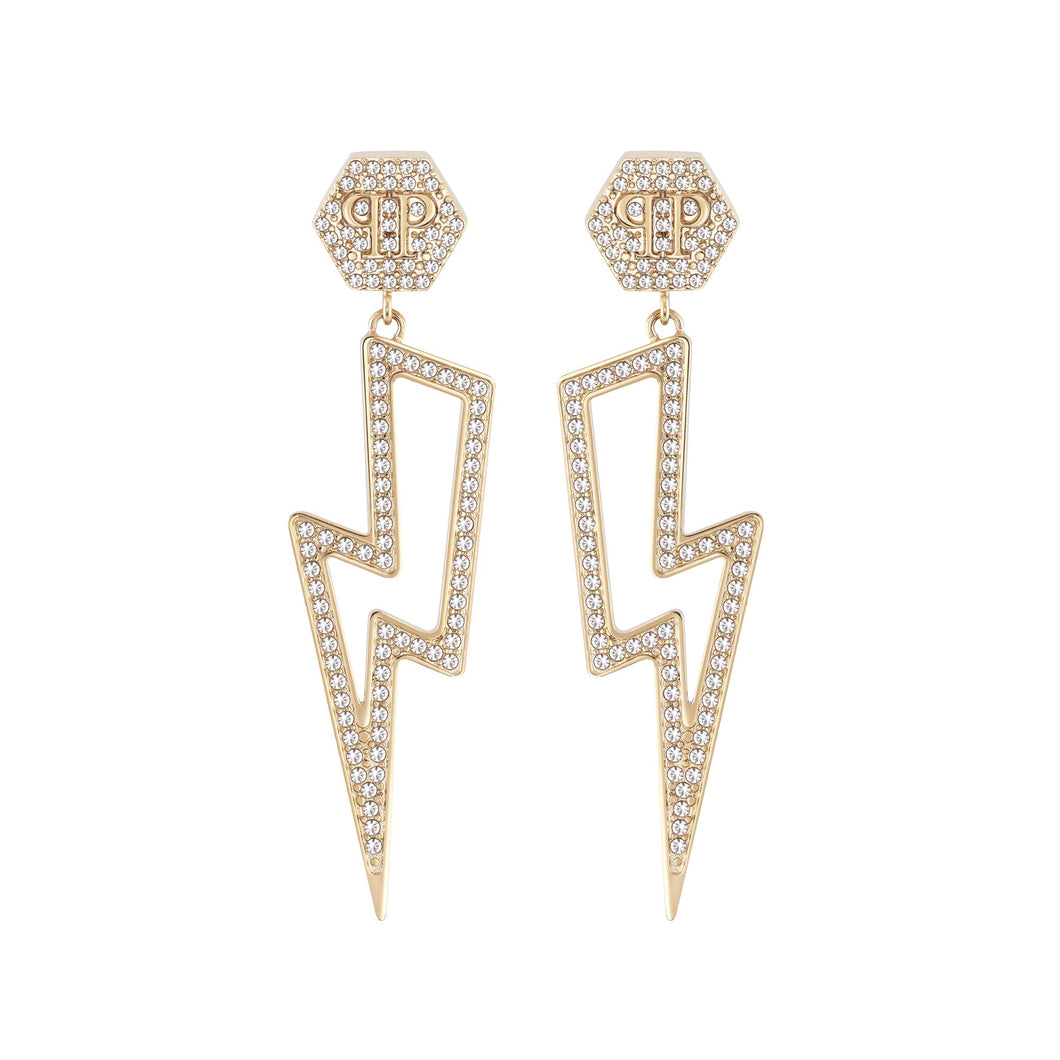 Philipp Plein Damen Ohrringe Ohrhänger Edelstahl IP Gold PLEIN VANITY PJ7EA02EU
