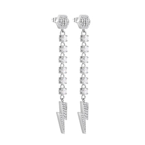 Philipp Plein Damen Ohrringe Ohrhänger Edelstahl silber PLEIN VANITY PJ7EA06EU