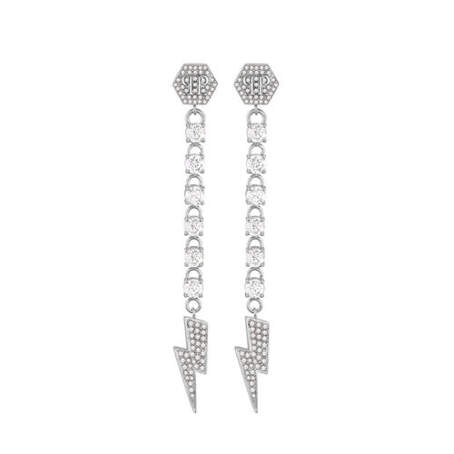 Philipp Plein Damen Ohrringe Ohrhänger Edelstahl silber PLEIN VANITY PJ7EA06EU