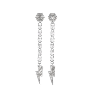 Philipp Plein Damen Ohrringe Ohrhänger Edelstahl silber PLEIN VANITY PJ7EA06EU
