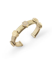 Laden Sie das Bild in den Galerie-Viewer, Philipp Plein Damen Armband Armreif Edelstahl IP Gold  $NAKE HEXAGON PJ7GA01BU