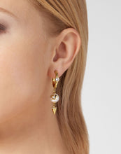 Laden Sie das Bild in den Galerie-Viewer, Philipp Plein Damen Ohrringe Ohrhänger Edelstahl IP Gold RHAPSODY PJ8EA02EU