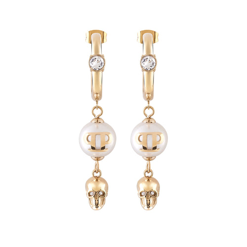 Philipp Plein Damen Ohrringe Ohrhänger Edelstahl IP Gold RHAPSODY PJ8EA02EU