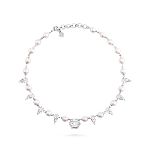 Philipp Plein Damen Kette Halskette Edelstahl silber RHAPSODY PJ8EA09NU