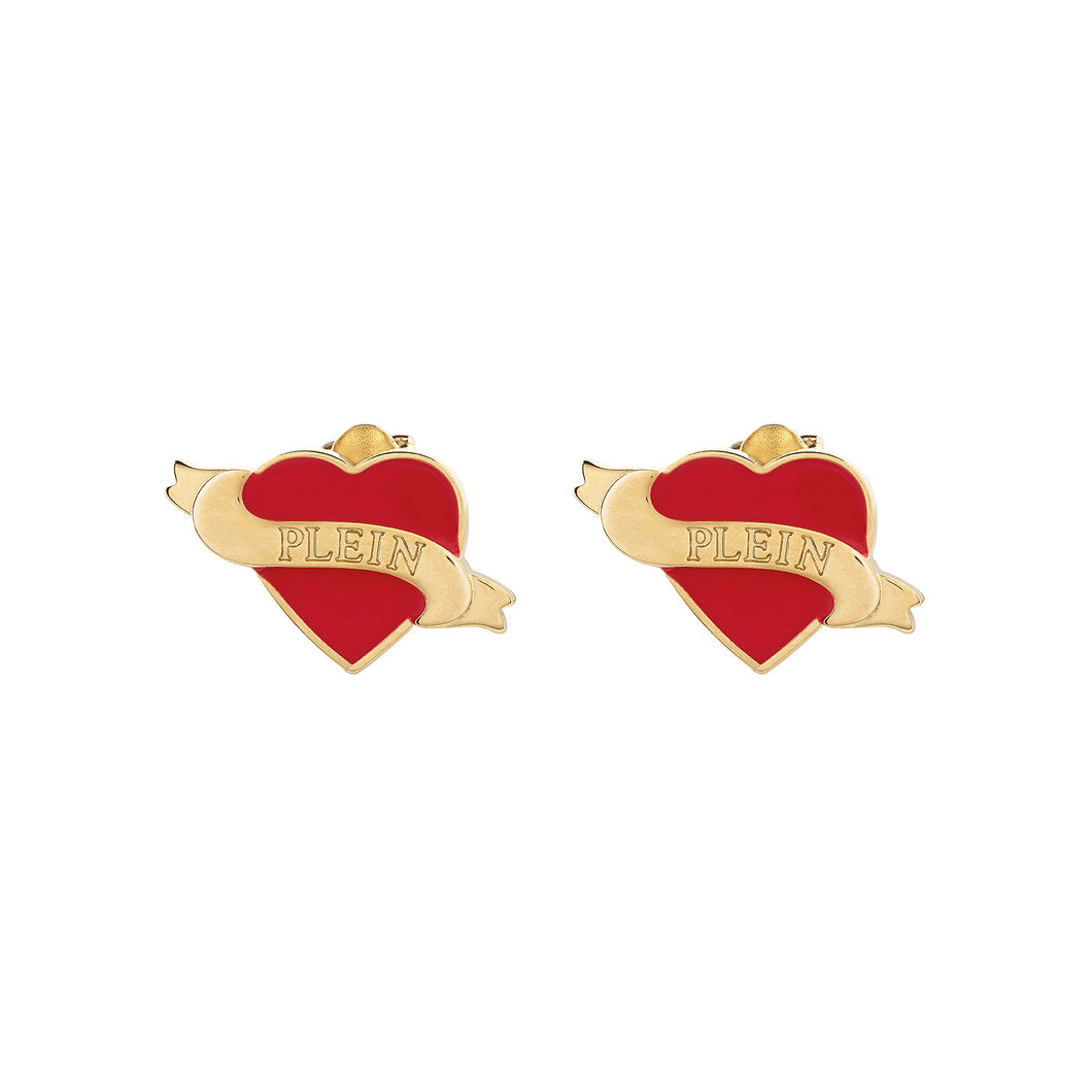 Philipp Plein Damen Ohrringe Edelstahl IP Gold PLEIN VALENTINE PJFEA02EU