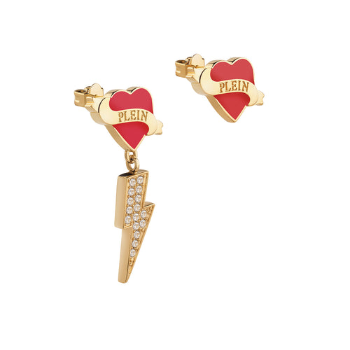 Philipp Plein Damen Ohrringe Edelstahl IP Gold PLEIN VALENTINE PJFEA03EU