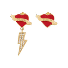Laden Sie das Bild in den Galerie-Viewer, Philipp Plein Damen Ohrringe Edelstahl IP Gold PLEIN VALENTINE PJFEA03EU