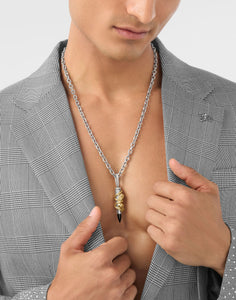 Philipp Plein Herren Kette Halskette Edelstahl bicolor PLEIN BULLET PJGGA01NU