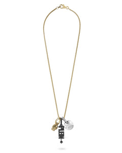 Philipp Plein Herren Kette Halskette Edelstahl IP Gold PLEIN VALENTINE PJHGA01NU