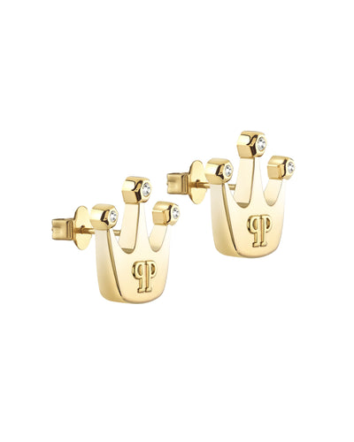 Philipp Plein Damen Ohrringe Edelstahl IP Gold PLEIN VALENTINE PJHGA11EU