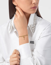 Laden Sie das Bild in den Galerie-Viewer, Philipp Plein Damen Armband Armkette Edelstahl IP Gold PLEIN VALENTINE PJHGA12BU