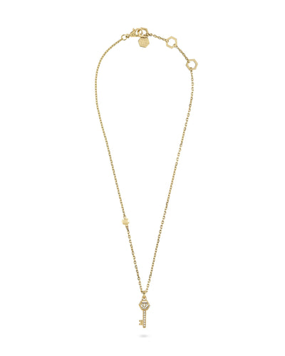 Philipp Plein Damen Kette Halskette Edelstahl IP Gold PLEIN VALENTINE PJHGA13NU