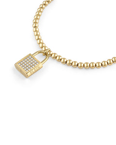 Philipp Plein Damen Armband Armkette Edelstahl IP Gold PLEIN VALENTINE PJHGA18BU