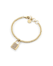 Laden Sie das Bild in den Galerie-Viewer, Philipp Plein Damen Armband Armkette Edelstahl IP Gold PLEIN VALENTINE PJHGA18BU