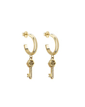 Laden Sie das Bild in den Galerie-Viewer, Philipp Plein Damen Ohrringe Edelstahl IP Gold PLEIN VALENTINE PJHGA21EU