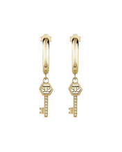 Laden Sie das Bild in den Galerie-Viewer, Philipp Plein Damen Ohrringe Edelstahl IP Gold PLEIN VALENTINE PJHGA21EU